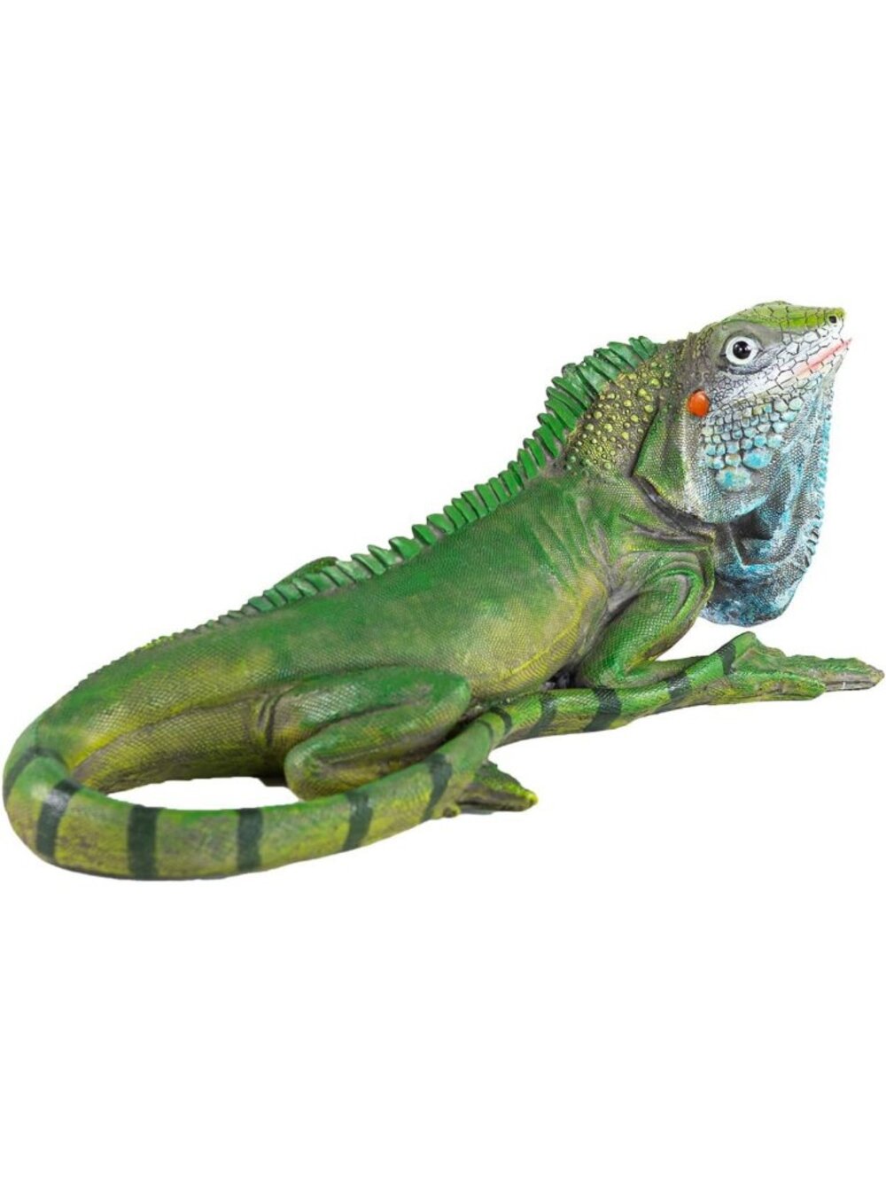 Outdoor Green Iguana Statue - Decorative Garden Sculpture, Tropical Lizard Yard
